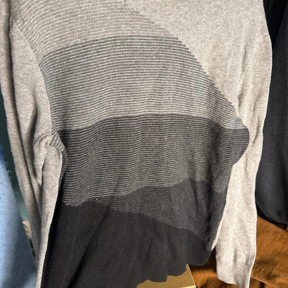 Grey and black sweater with